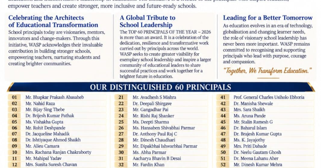 WhatsApp Image 2026-09-06 at 11.29.00 PM WASP Announces “TOP 60 PRINCIPALS OF THE YEAR – 2026” to Honour Exceptional Educational Leadership