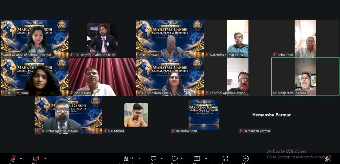 WORLD ALLIANCE OF SCHOOL PRINCIPALS HONOURS 115 DISTINGUISHED PERSONALITIES WITH THE MAHATMA GANDHI GLOBAL PEACE AND HUMANITY AWARDS 2026